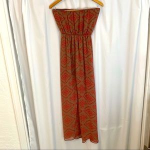 Maxi dress with half slip underneath